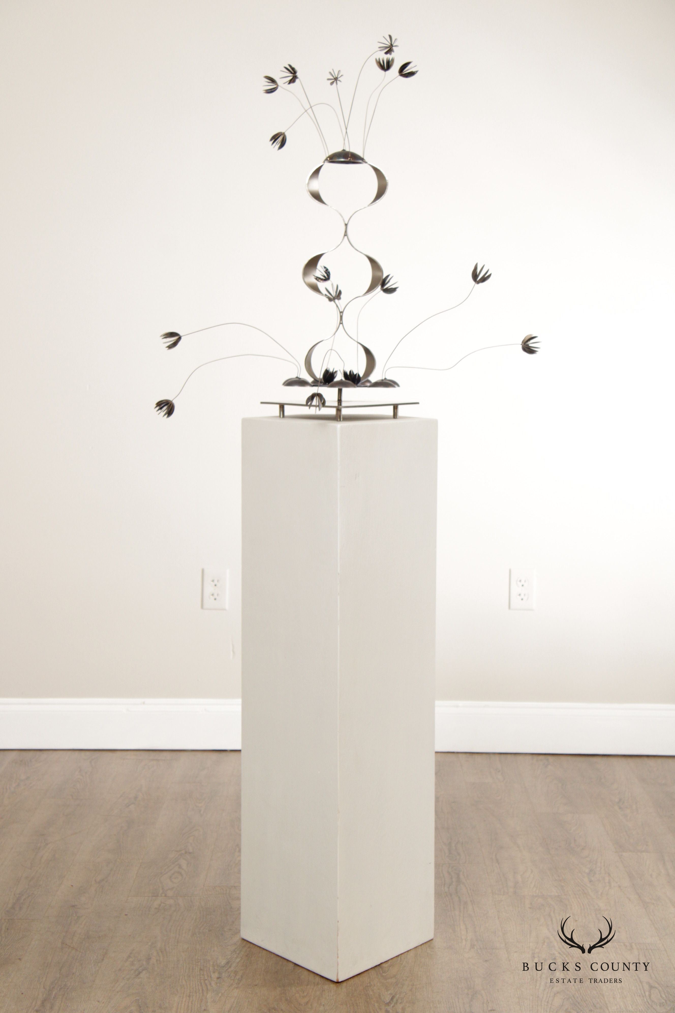 Paul Kocaj Contemporary Kinetic Titanium Metal Sculpture