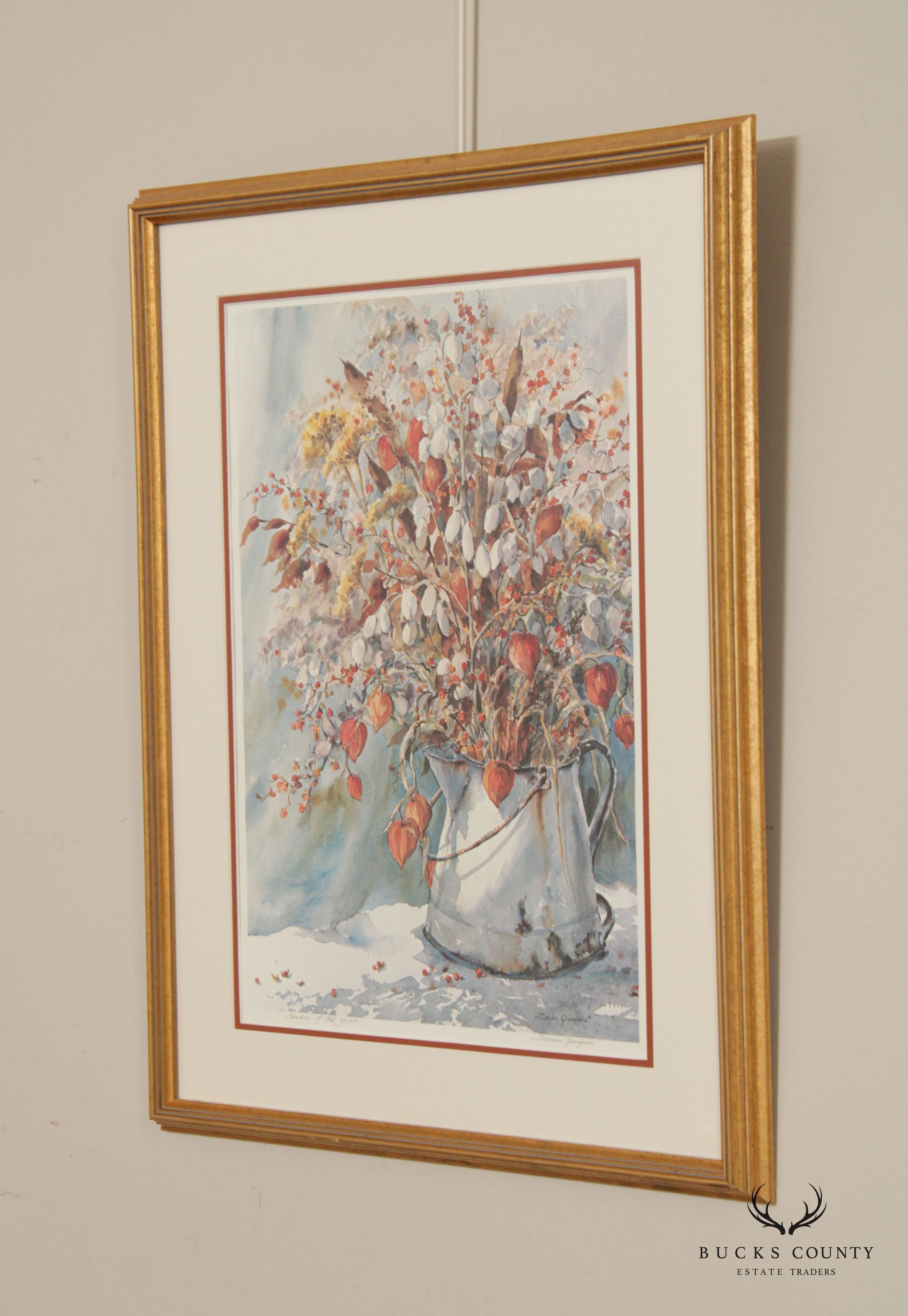 Sandra Giangiulio 'Shades of Fall' Watercolor Lithograph Print