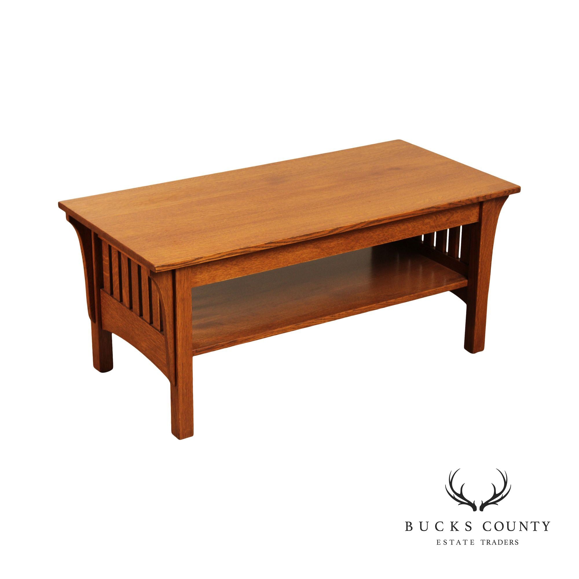 Mission Style Custom Quality Solid Oak Coffee Table