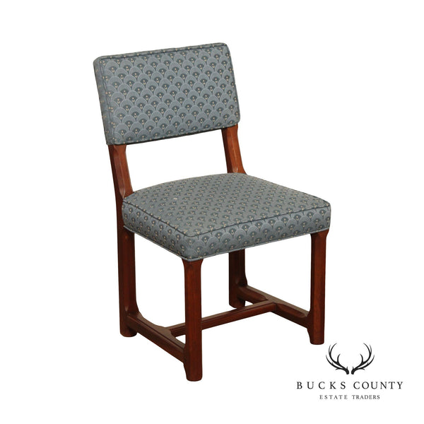 Kittinger Vintage Walnut  Custom Upholstered Vanity Side Chair