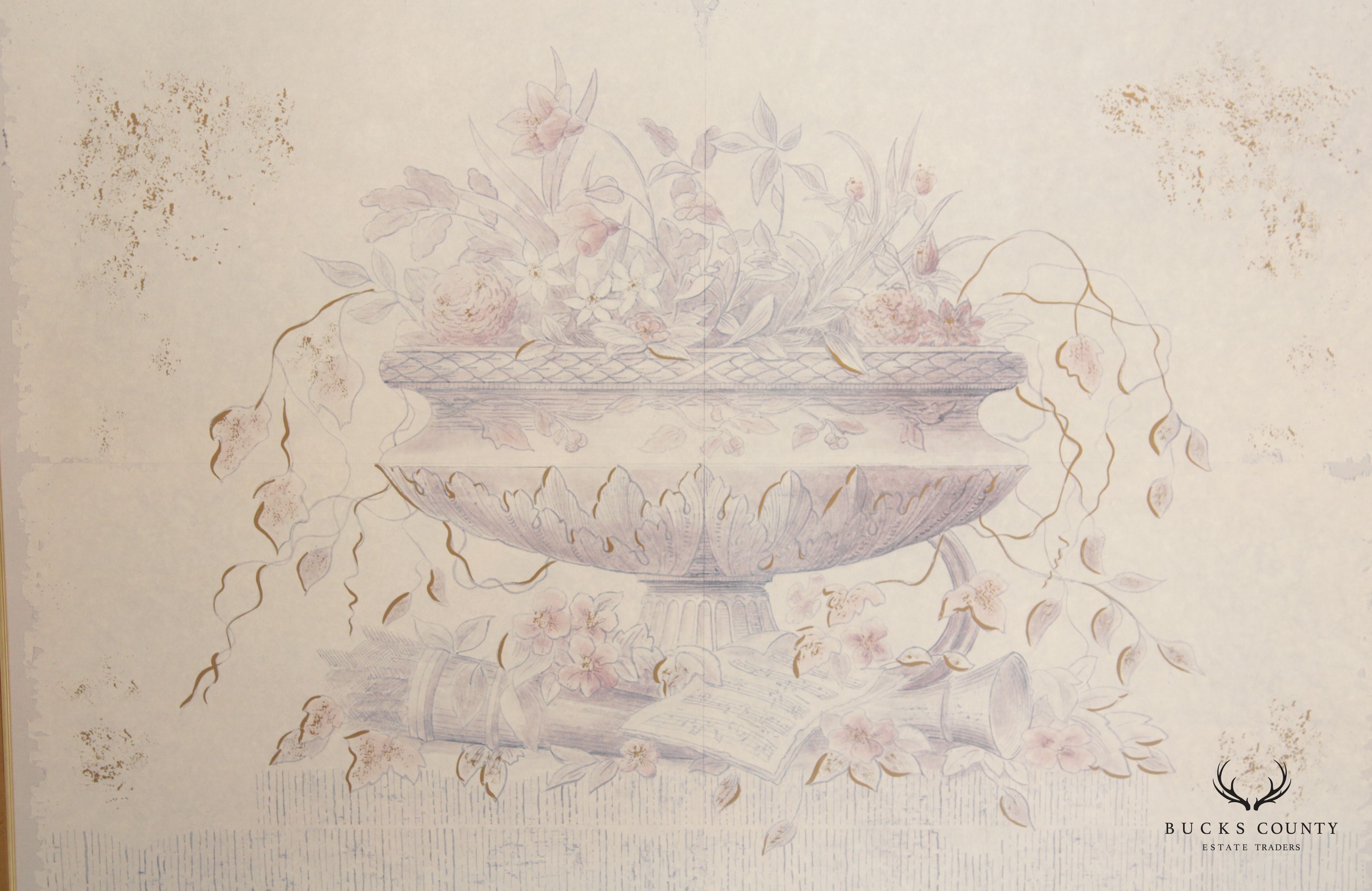 Vanguard Studios Neoclassical Floral Urn Wall Print