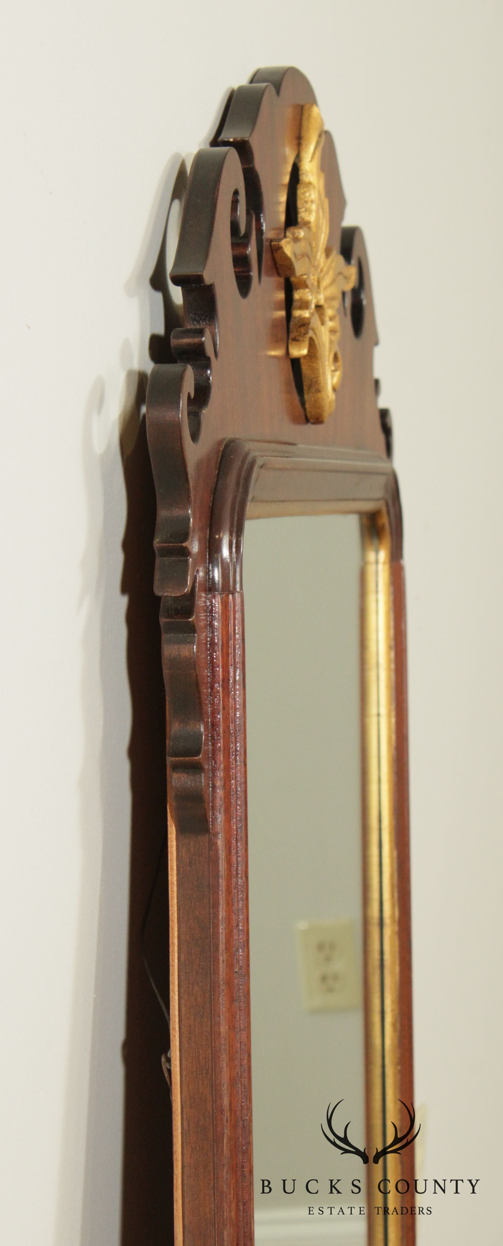 Chippendale Style Quality Mahogany Frame Wall Mirror