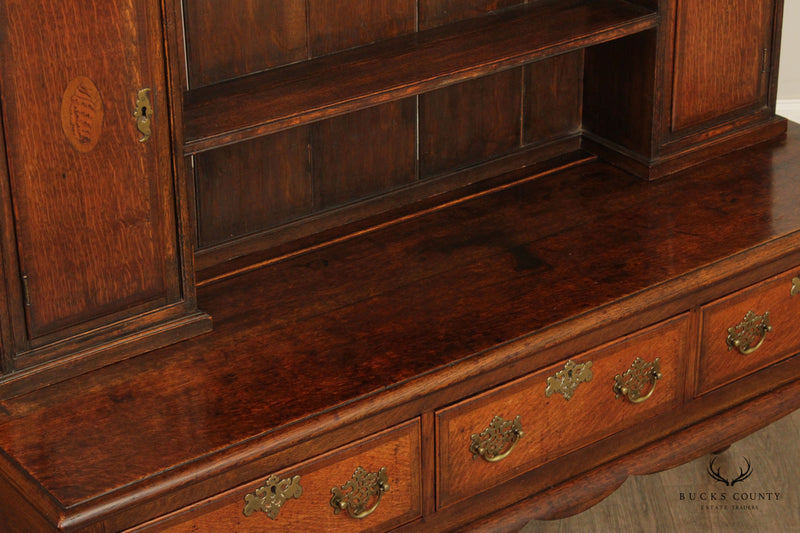 Antique English Oak Queen Anne Welsh Dresser