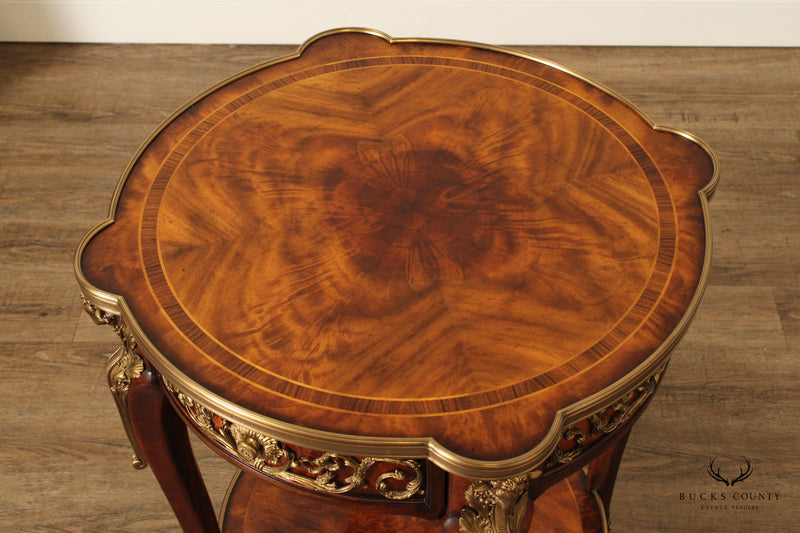 Theodore Alexander French Louis XV Style Mahogany 'Bernadette' Side Table