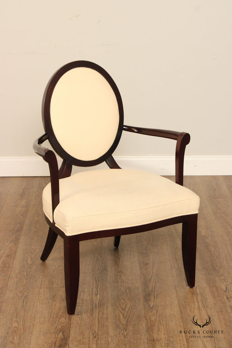 Baker Furniture Barbara Barry Set of Six Oval X-Back Dining Chairs