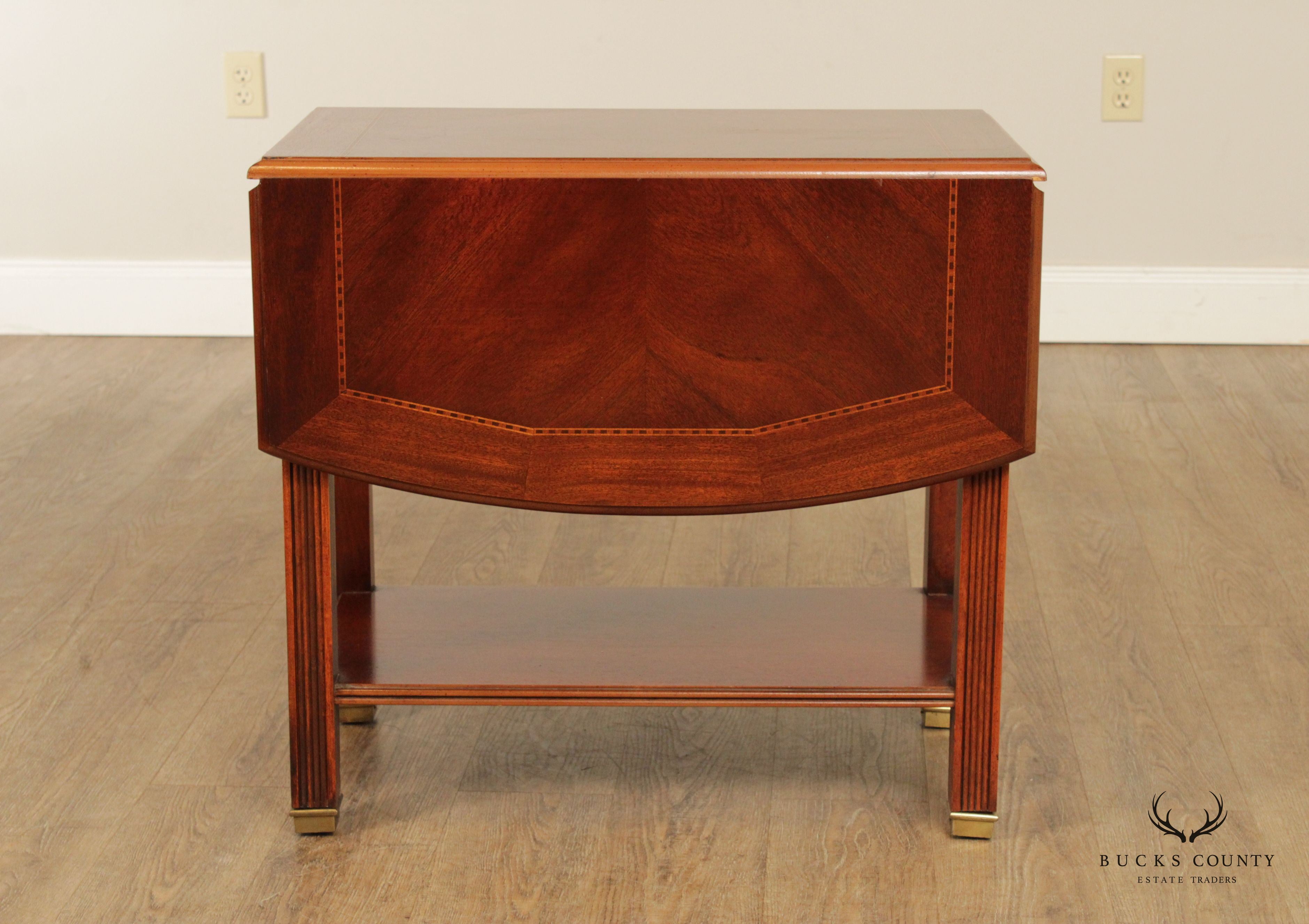 Vintage Chippendale Style Mahogany Drop Leaf Side Table