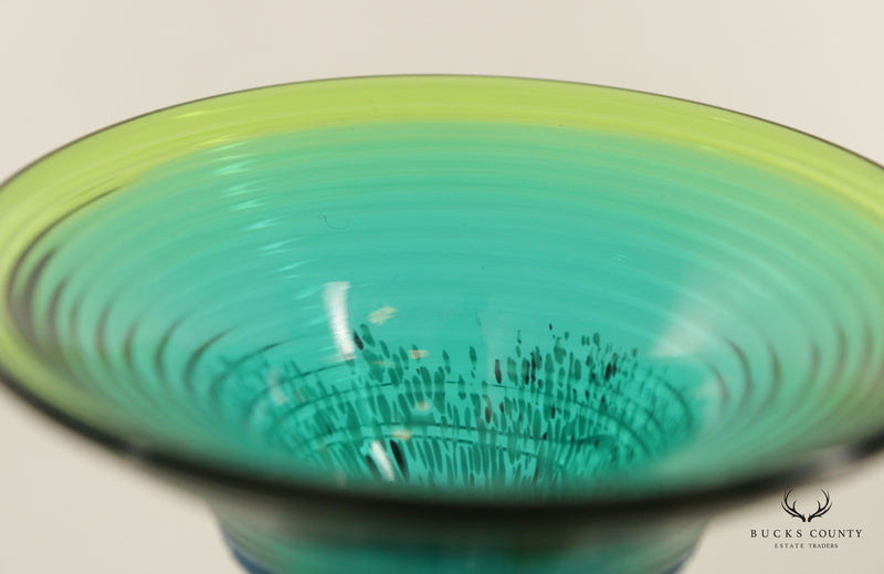 Vintage Italian Modern Hand Blown Art Glass Vase