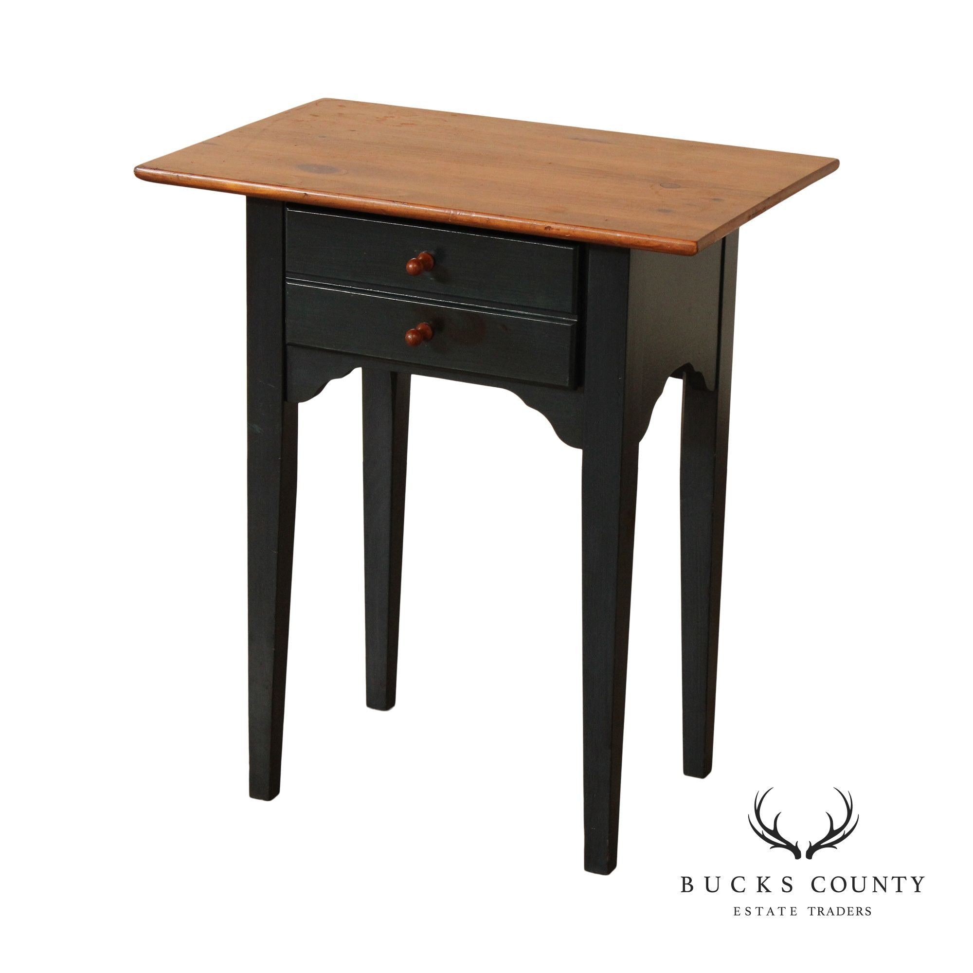 Shaker Style Painted Pine One-Drawer End Table