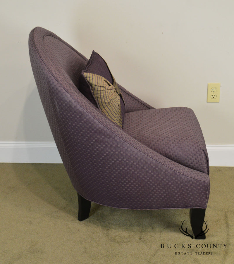 Directional Custom Purple Upholstered Pair of Club Chairs