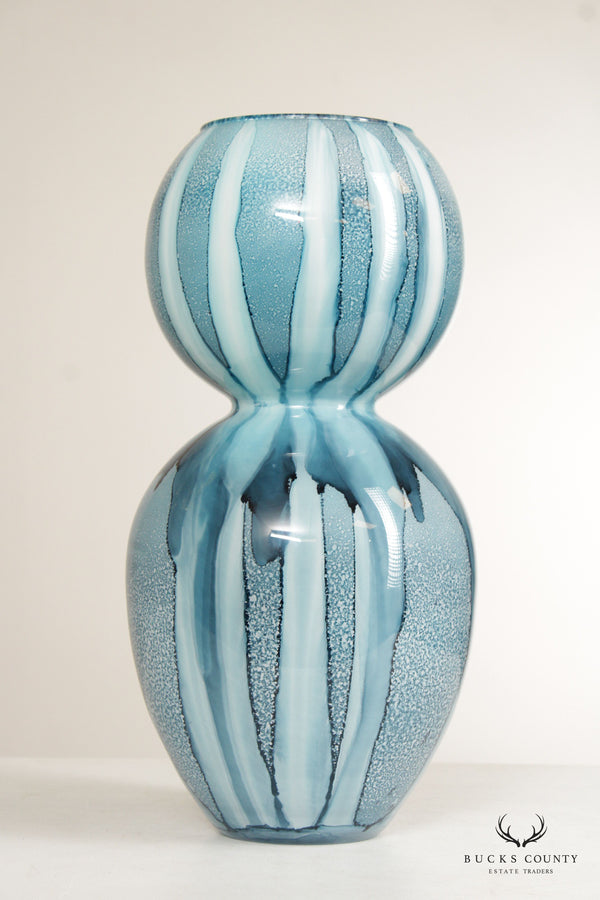 Contemporary Double Gourd Blown Glass Vase