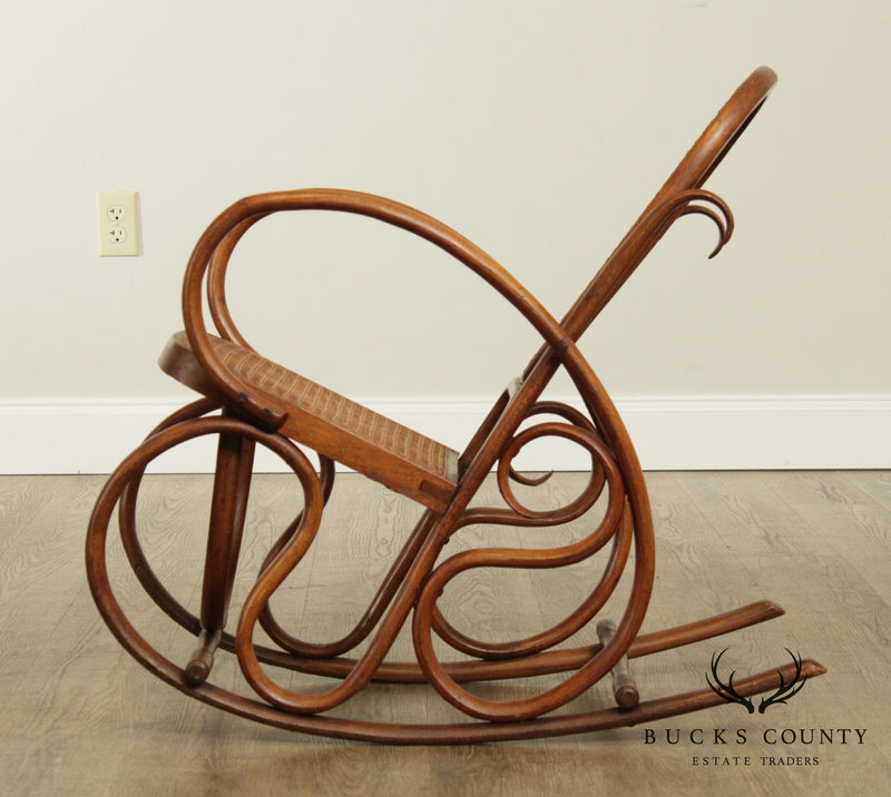 Thonet Antique Bentwood Rocker Childs Rocking Chair