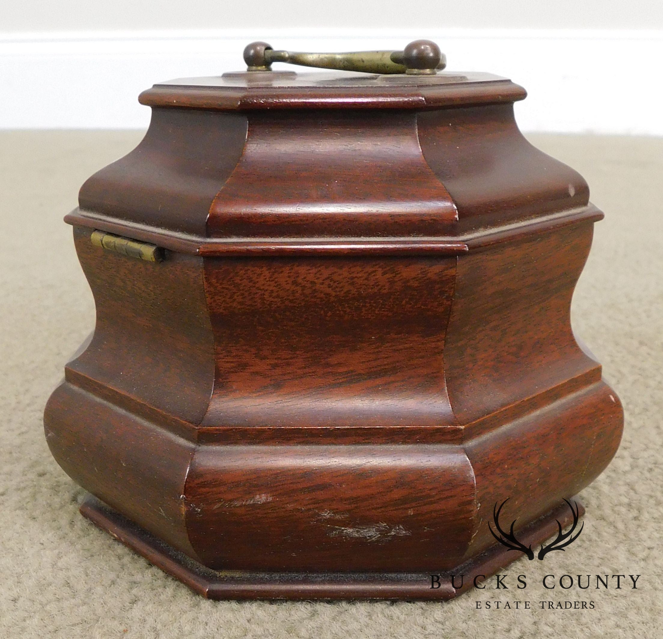 Set of 2 Colonial Williamsburg Octagonal Tea Caddies