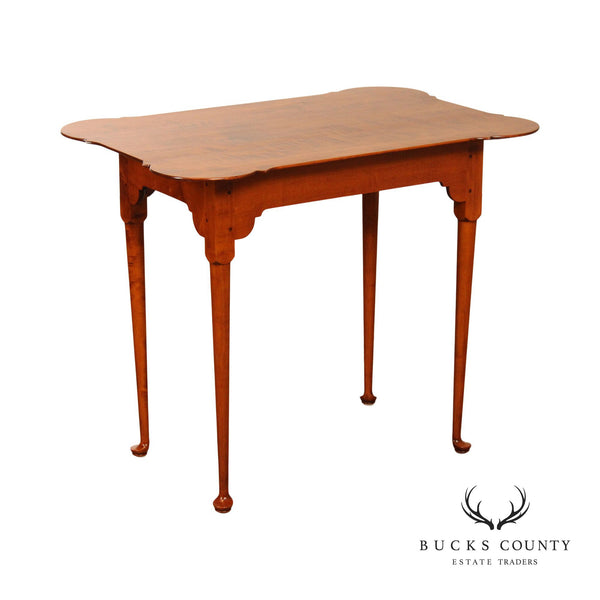 D.R. Dimes Early American Style Tiger Maple Occasional Table