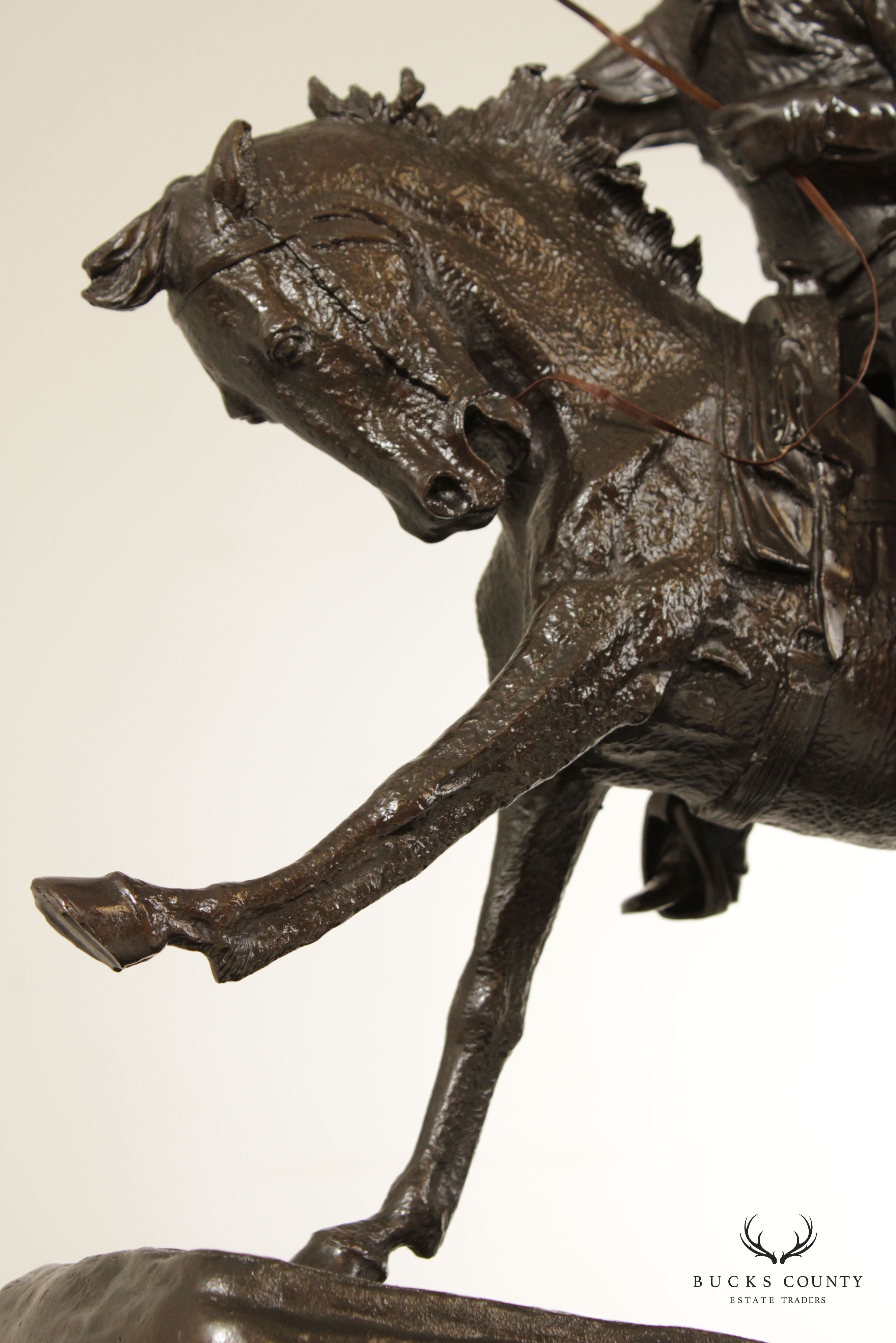 Frederick Remington 'The Cowboy' Bronze Sculpture