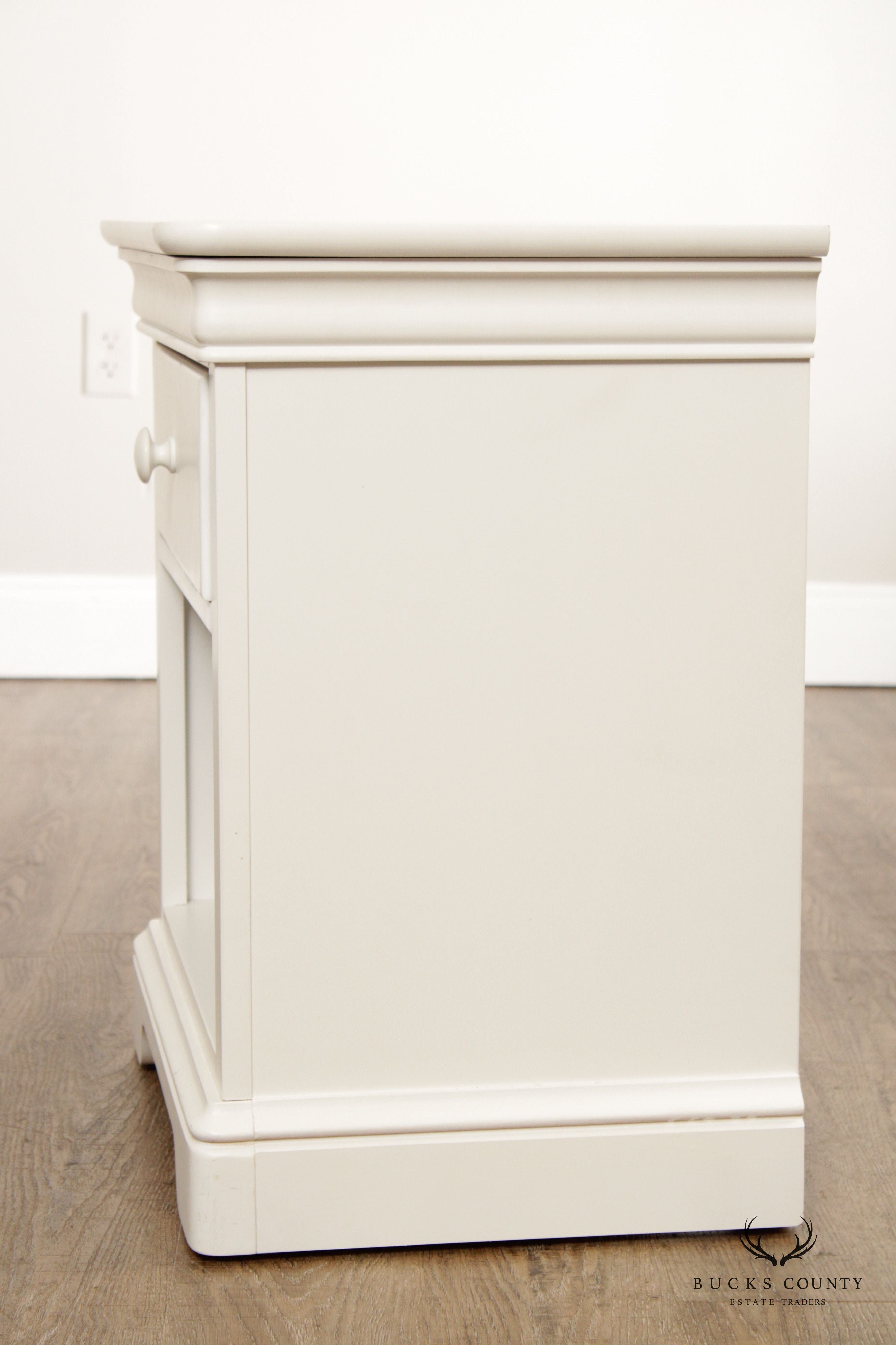 Stanley Furniture Traditional Style White Single Drawer Nightstand