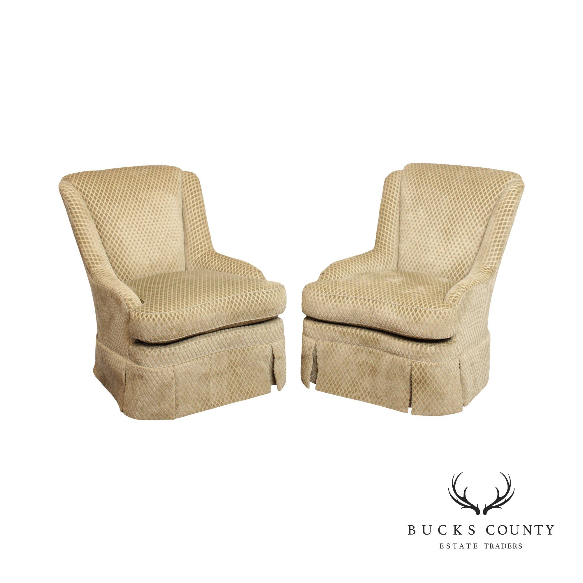 Southwood Pair of Custom Upholstered Host Lounge Chairs