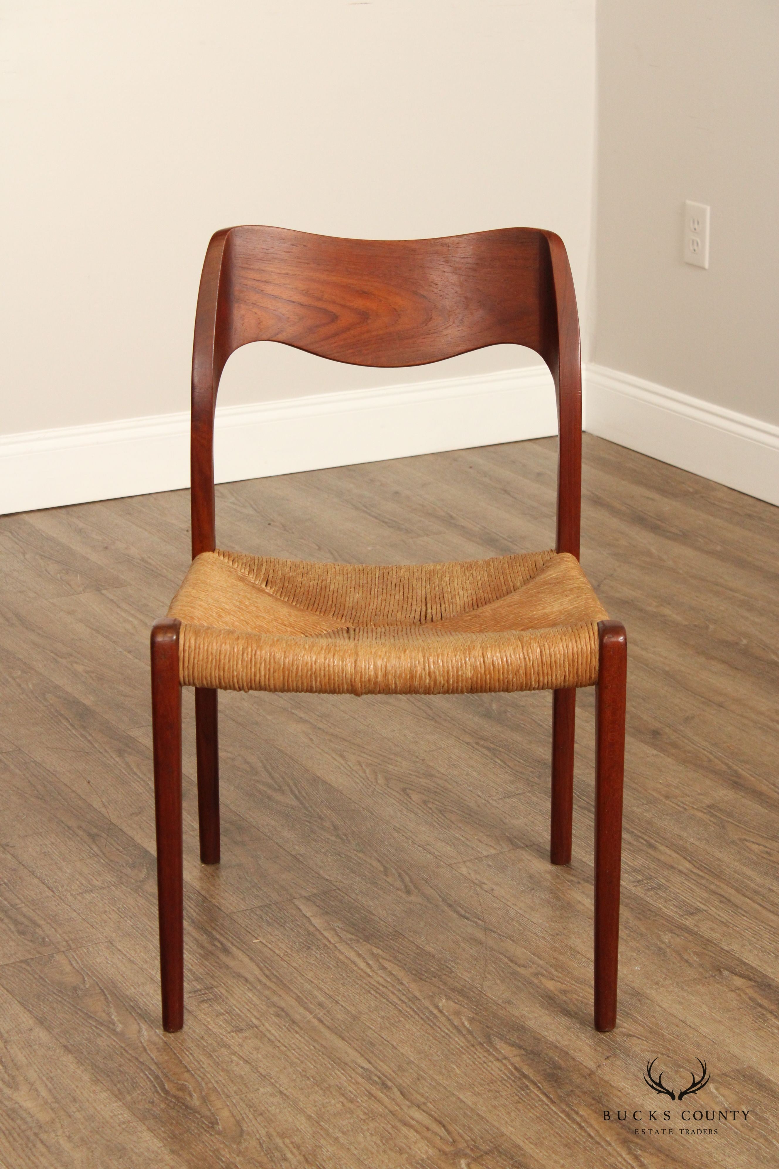 Niels Møller Danish Modern 'Model 71' Teak Side Chair