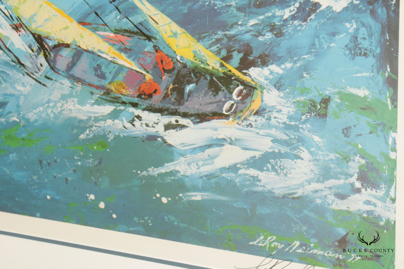 Leroy Neiman 'Sailing' Signed Lithograph Print, Custom Framed