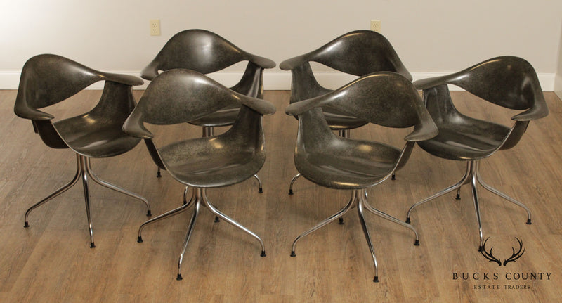 Herman Miller George Nelson Set of 6 Rare DAF Swag Leg Arm Chairs