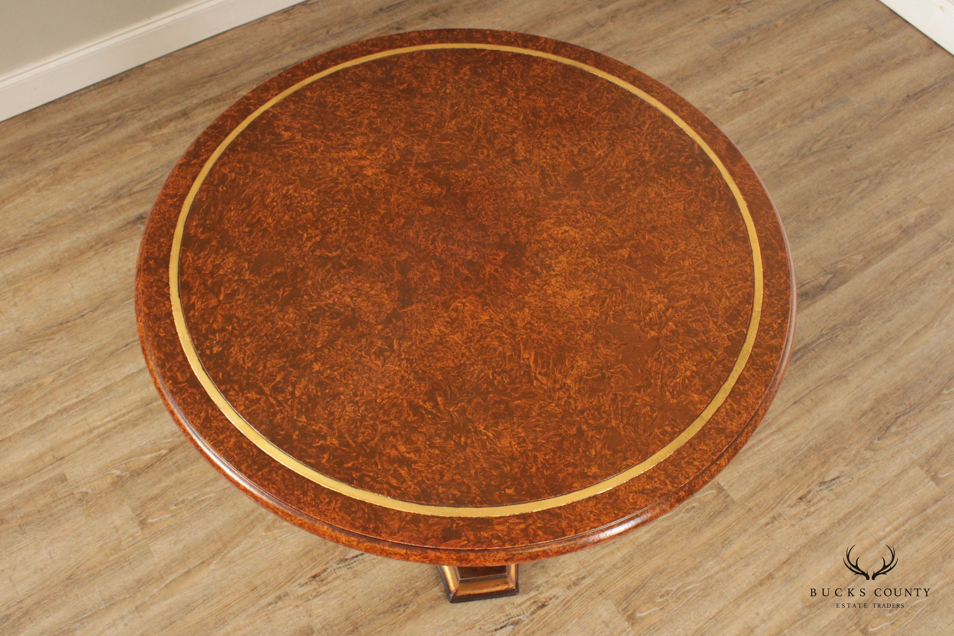 Italian Neoclassical Style Faux Painted Round Center Table