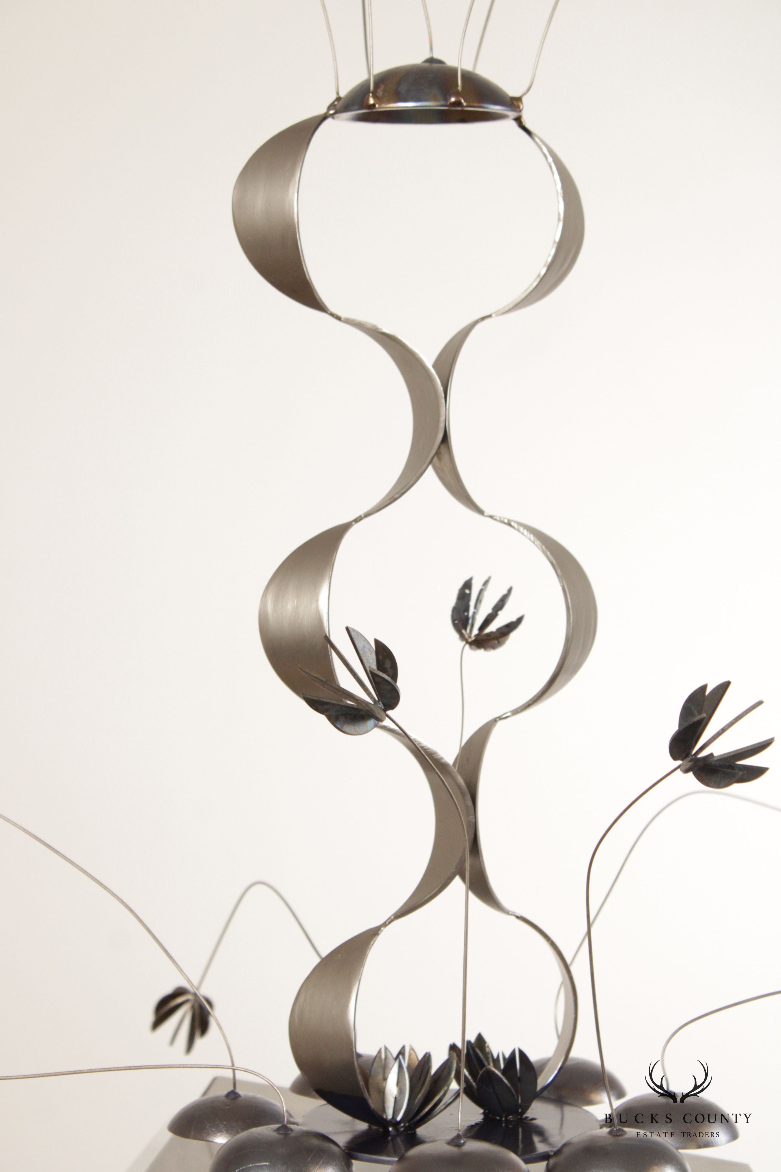 Paul Kocaj Contemporary Kinetic Titanium Metal Sculpture