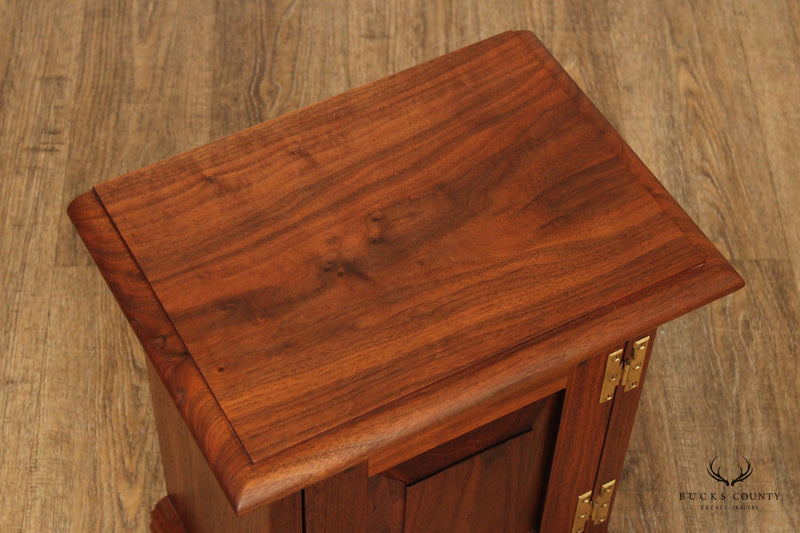 Chippendale Style Custom Walnut Table-Top Spice Cabinet