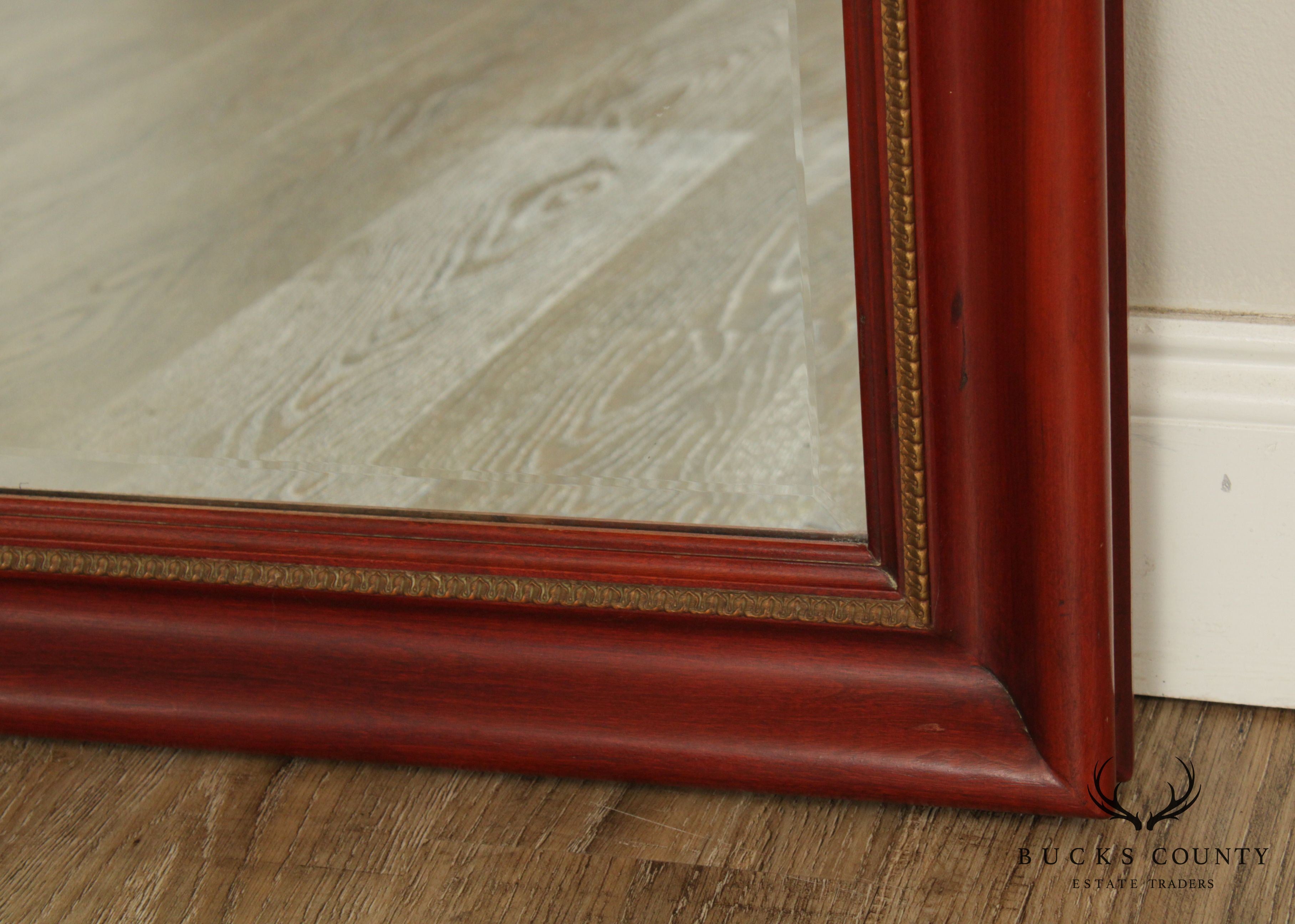 Vintage Cherry & Partial Gilt Frame Wall Mirror