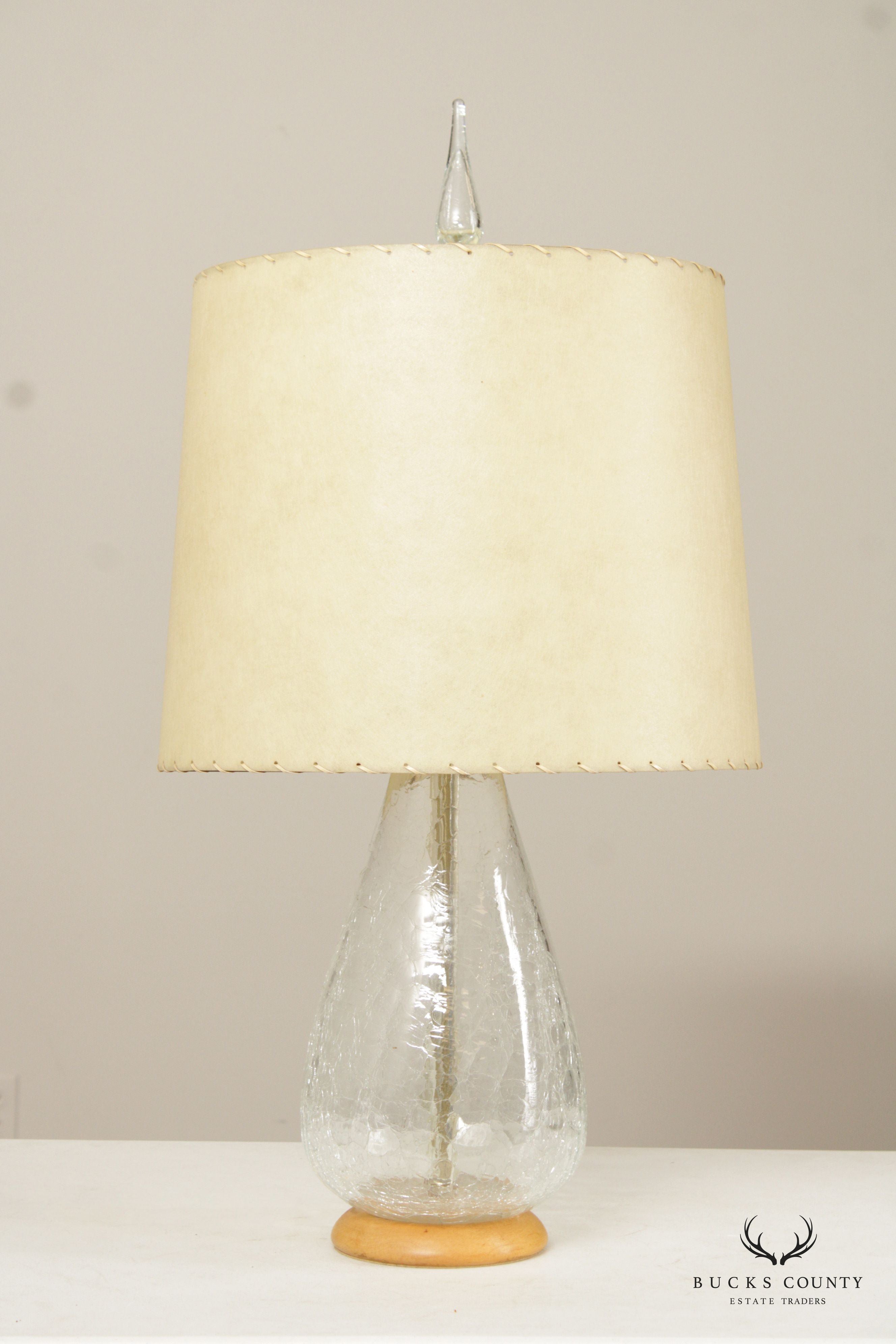 Blenko Mid Century Modern Blown Glass Table Lamp