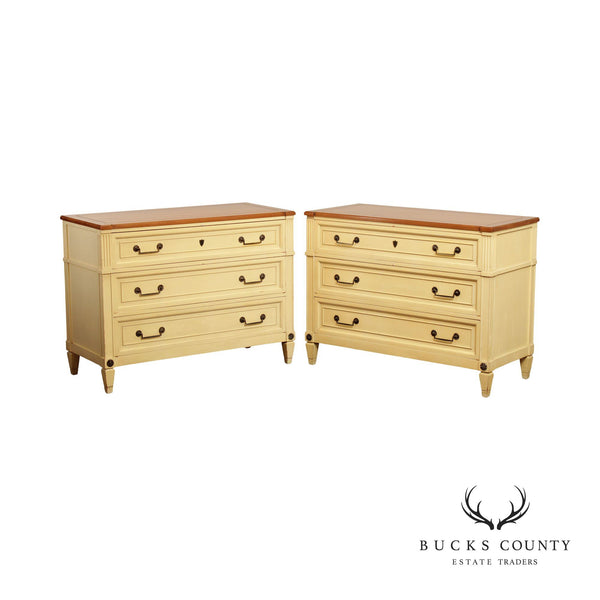 Toscana By Dixon Powdermaker Vintage Pair Of Directoire Style Chest Of Drawers