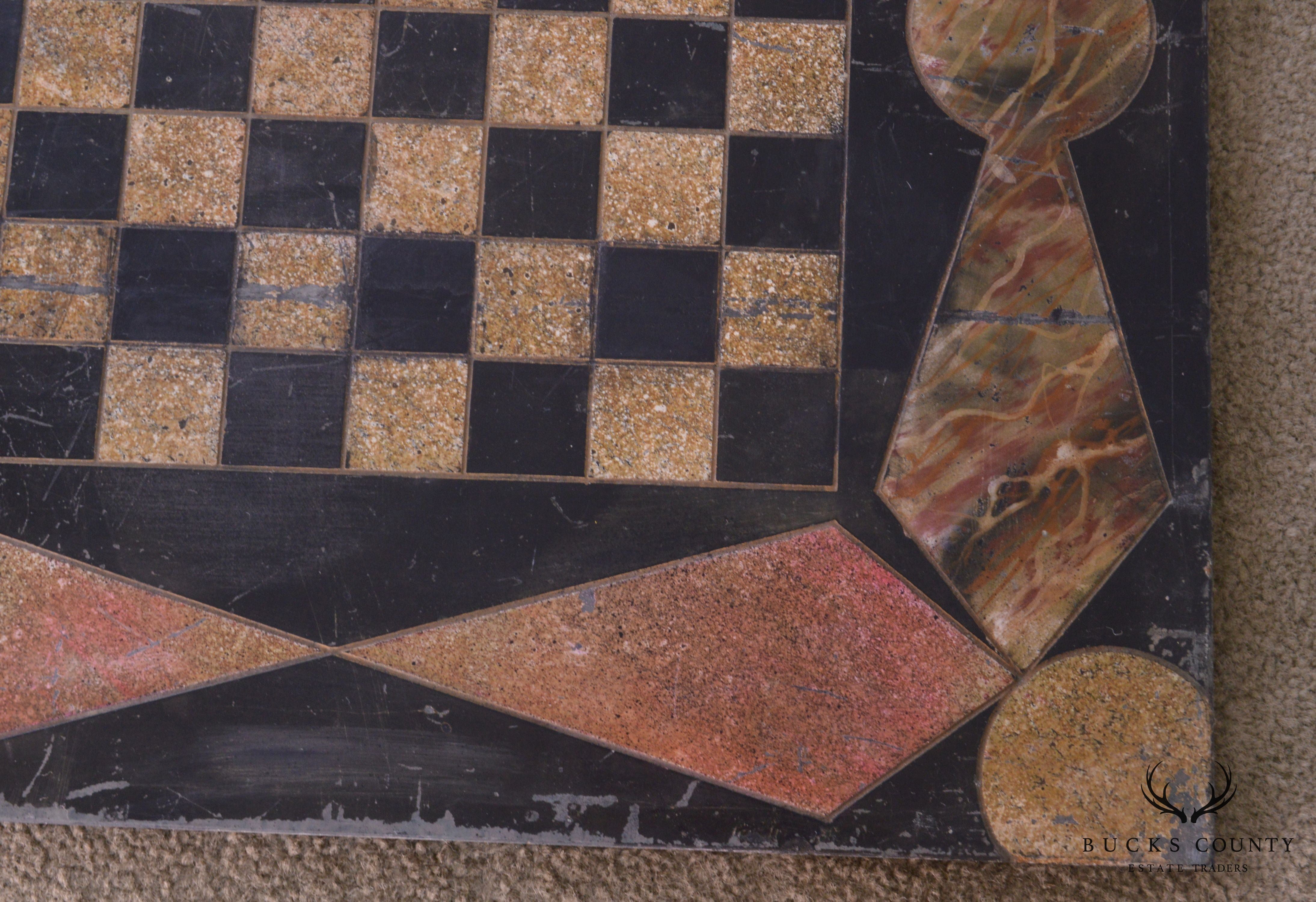 Antique Slate Chess Game Board (A)