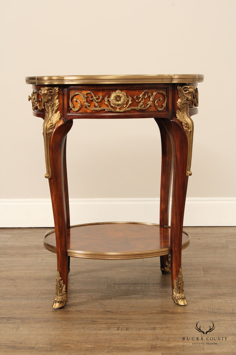 Theodore Alexander French Louis XV Style Mahogany 'Bernadette' Side Table