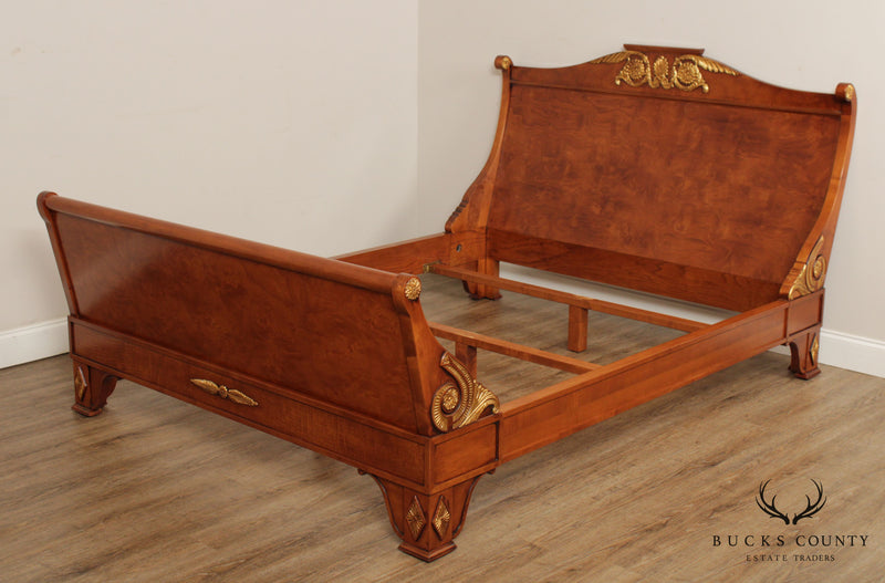 Giemme Italian Neoclassical Style Queen Sleigh Bed