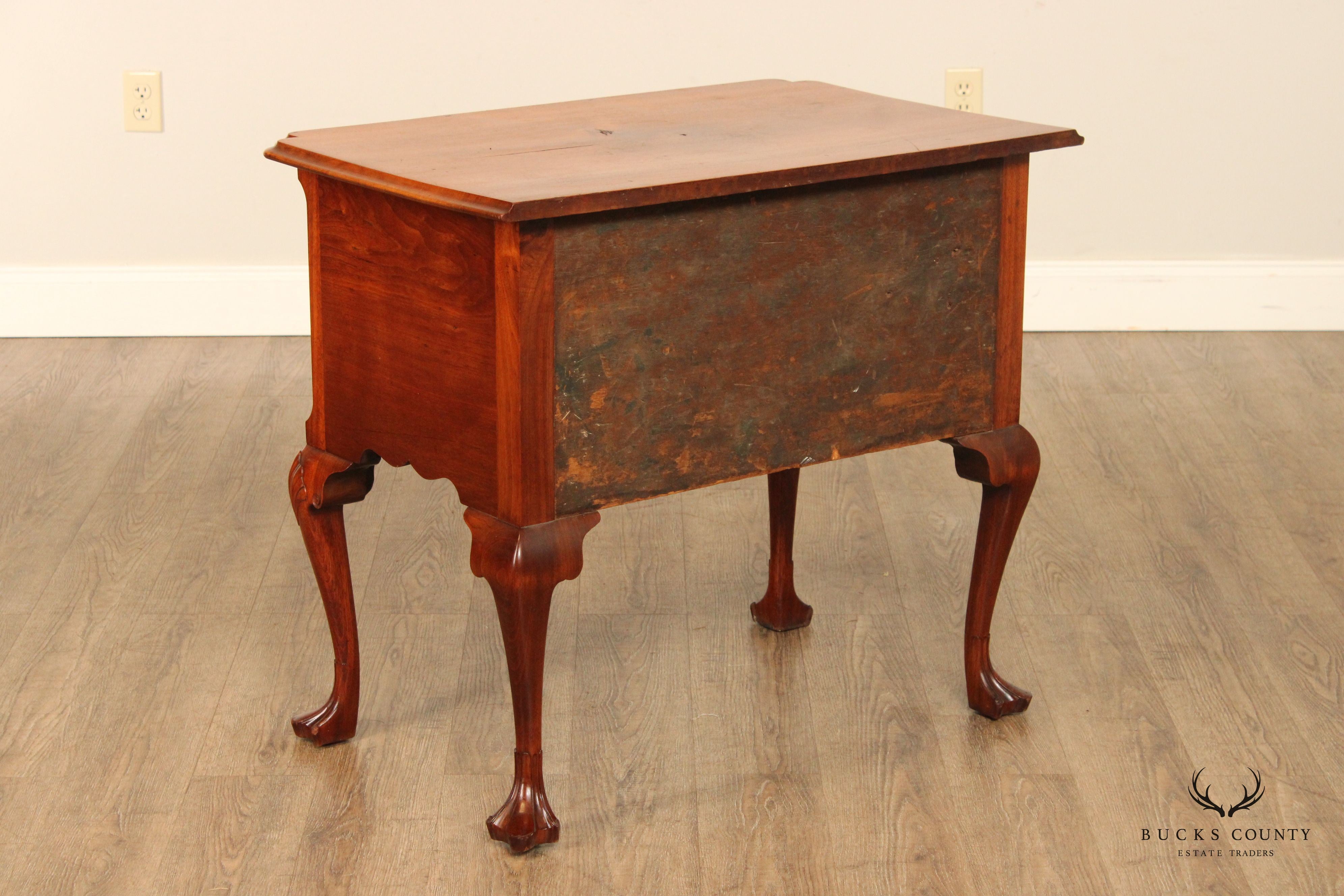 Antique American Queen Anne Carved Walnut Lowboy