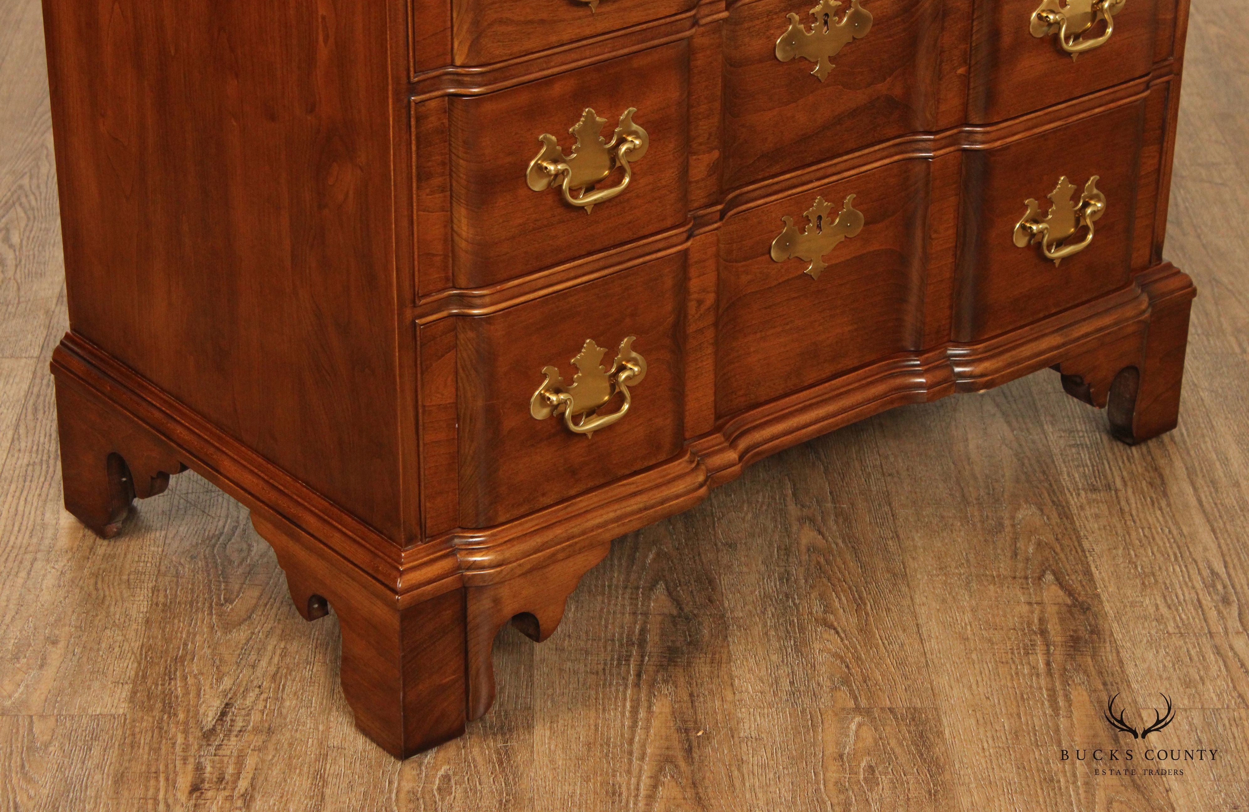 Stickley Chippendale Style Cherry Blockfront Chest of Drawers