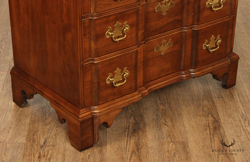 Stickley Chippendale Style Cherry Blockfront Chest of Drawers
