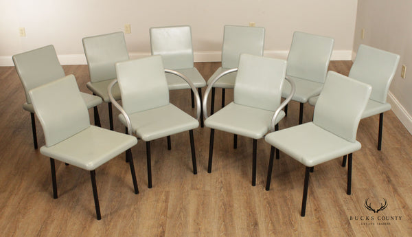 Knoll Ettore Sottsass Set of 10 Mandarin Dining Chairs