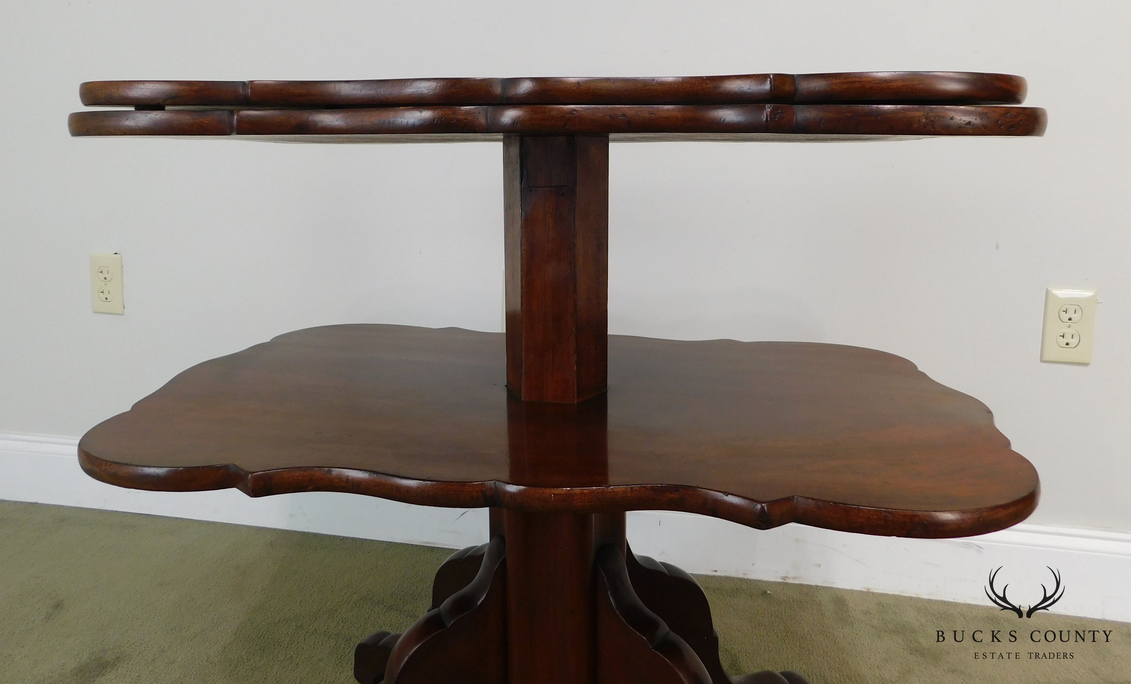 English Regency Antique Mahogany Metamorphic 3 Tier Dumb Waiter Table