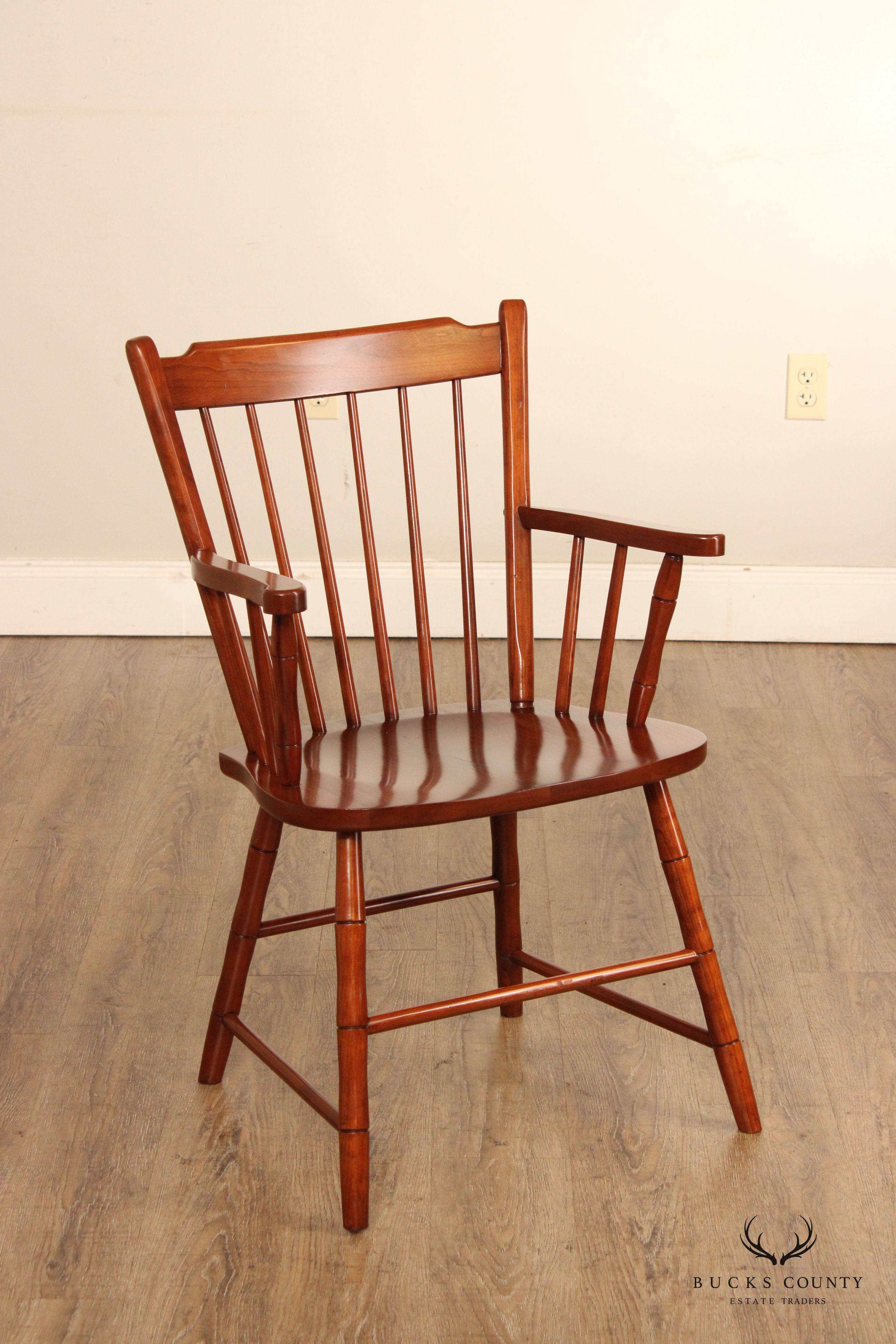 Custom Quality Cherry Windsor Armchair