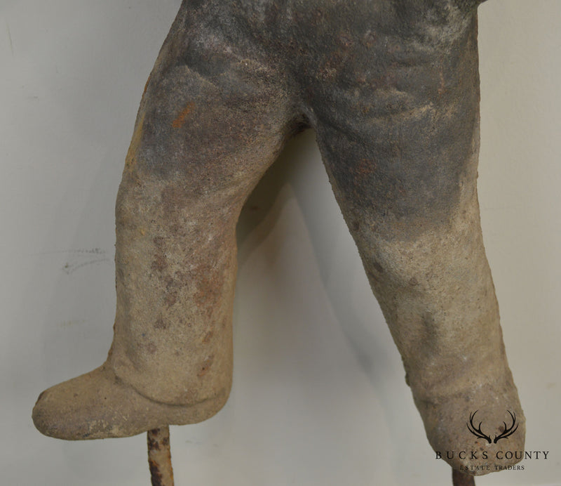 Antique 19th Century Heavy Cast Iron Lawn Jockey "Jocko"