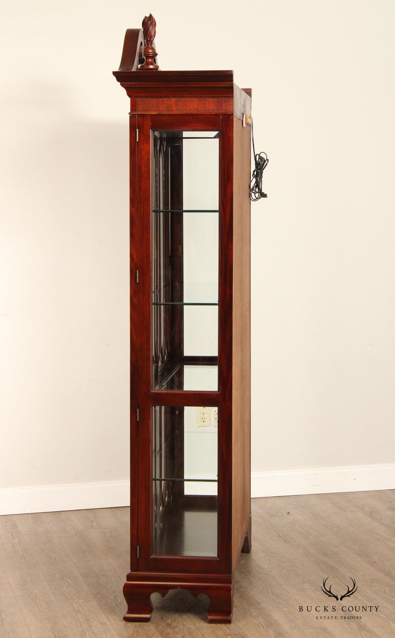 Henkel Harris Georgian Style Mahogany Display Case Cabinet