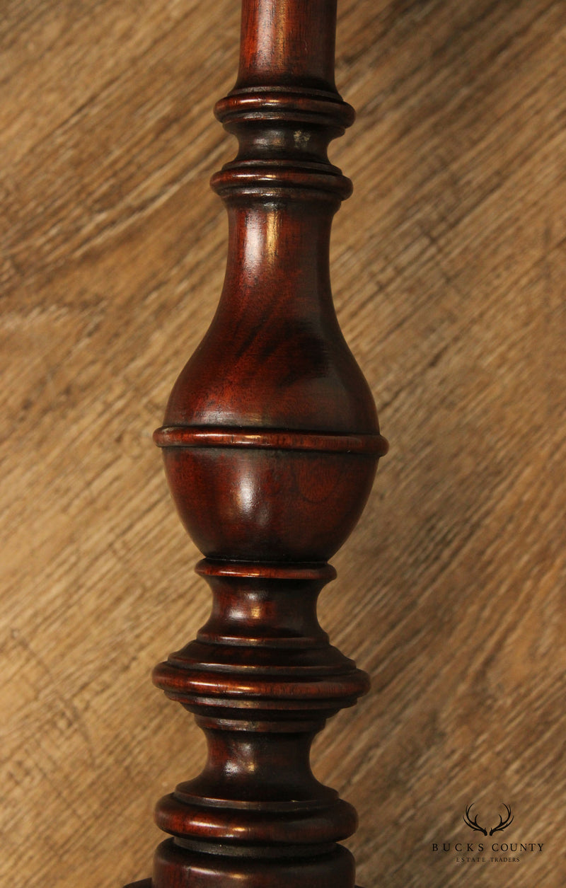 1940's Georgian Style Round Mahogany Small Wine Table