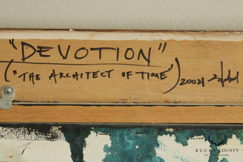 Stuart Yankell "Devotion" "The Architect of Time" Large Framed Oil Painting