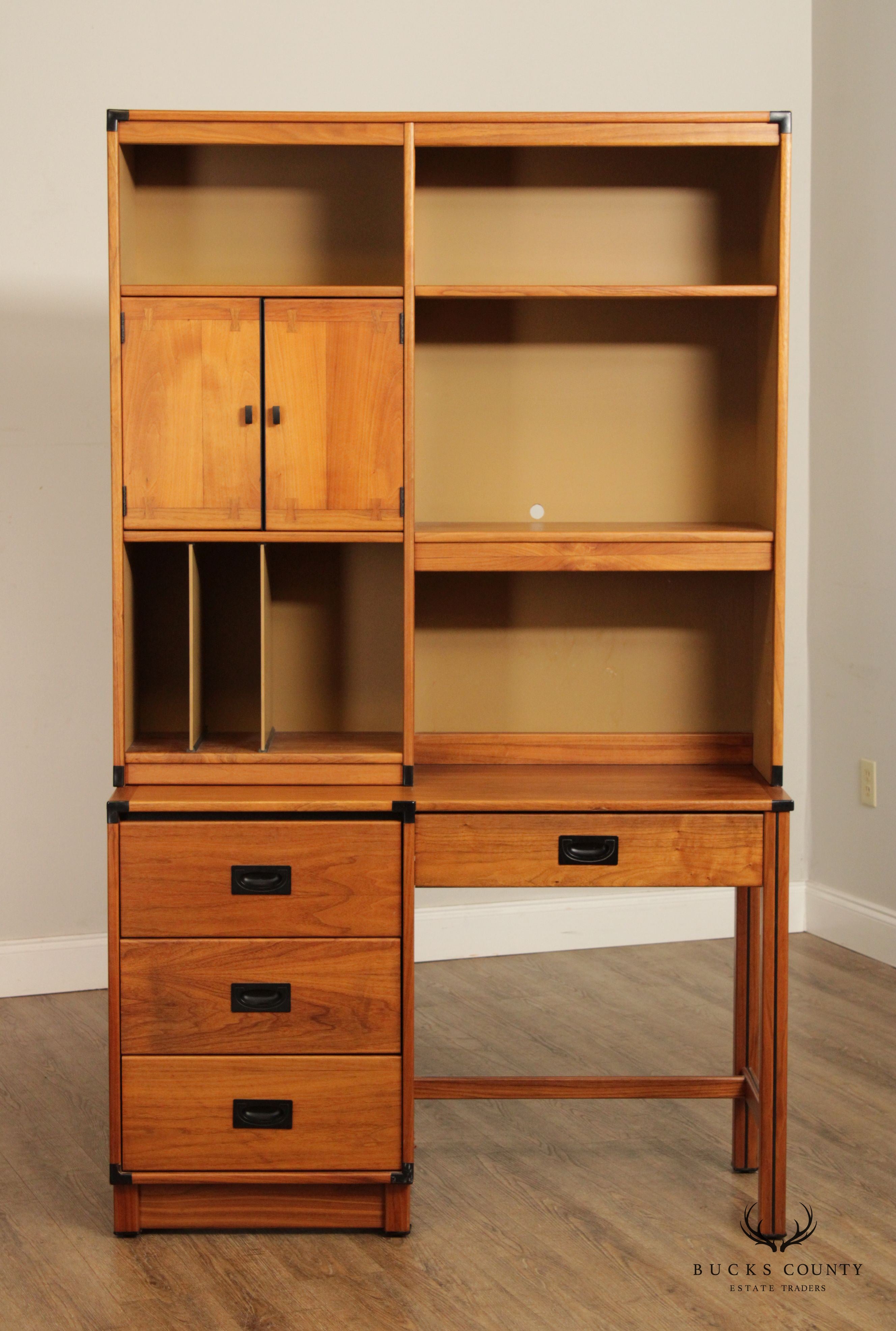 Drexel Mid Century Modern 'Modulus' Desk with Bookcase Top