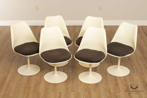 Eero Saarinen, Knoll Mid Century Modern Set of Six 'Tulip' Swivel Dining Chairs