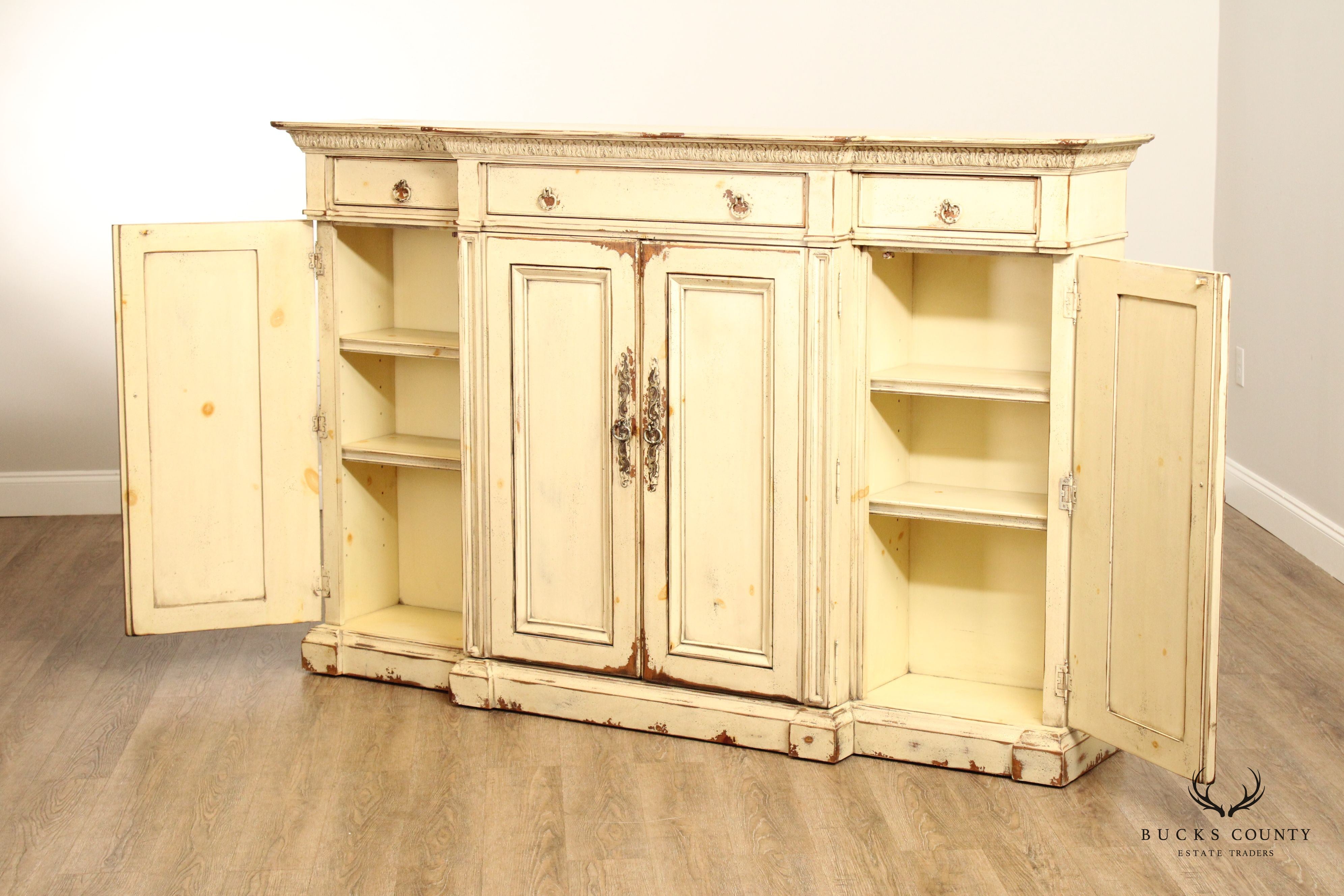 HABERSHAM PROVINCIAL STYLE PAINTED SIDEBOARD CREDENZA