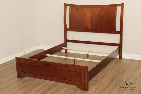Transitional Style Cherry Queen Size Bed