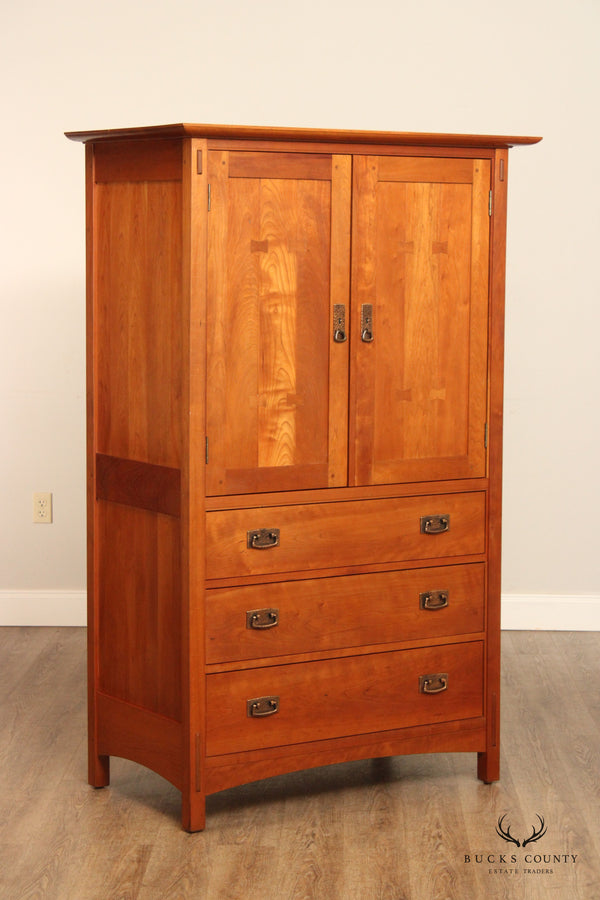 Stickley Mission Collection Cherry Gentleman's Armoire Chest