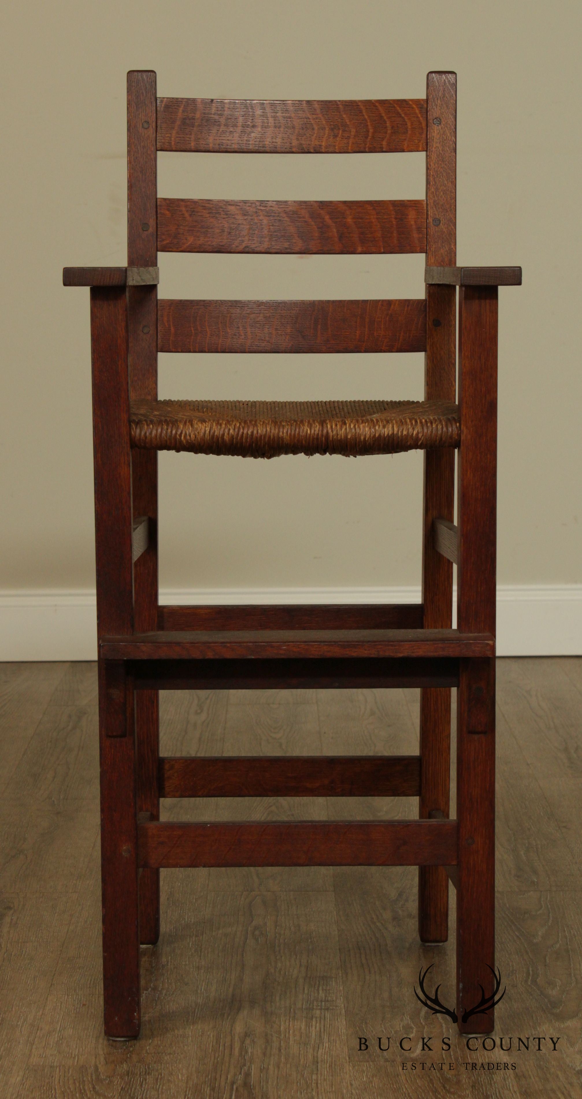 Gustav Stickley Antique Mission Oak High Chair