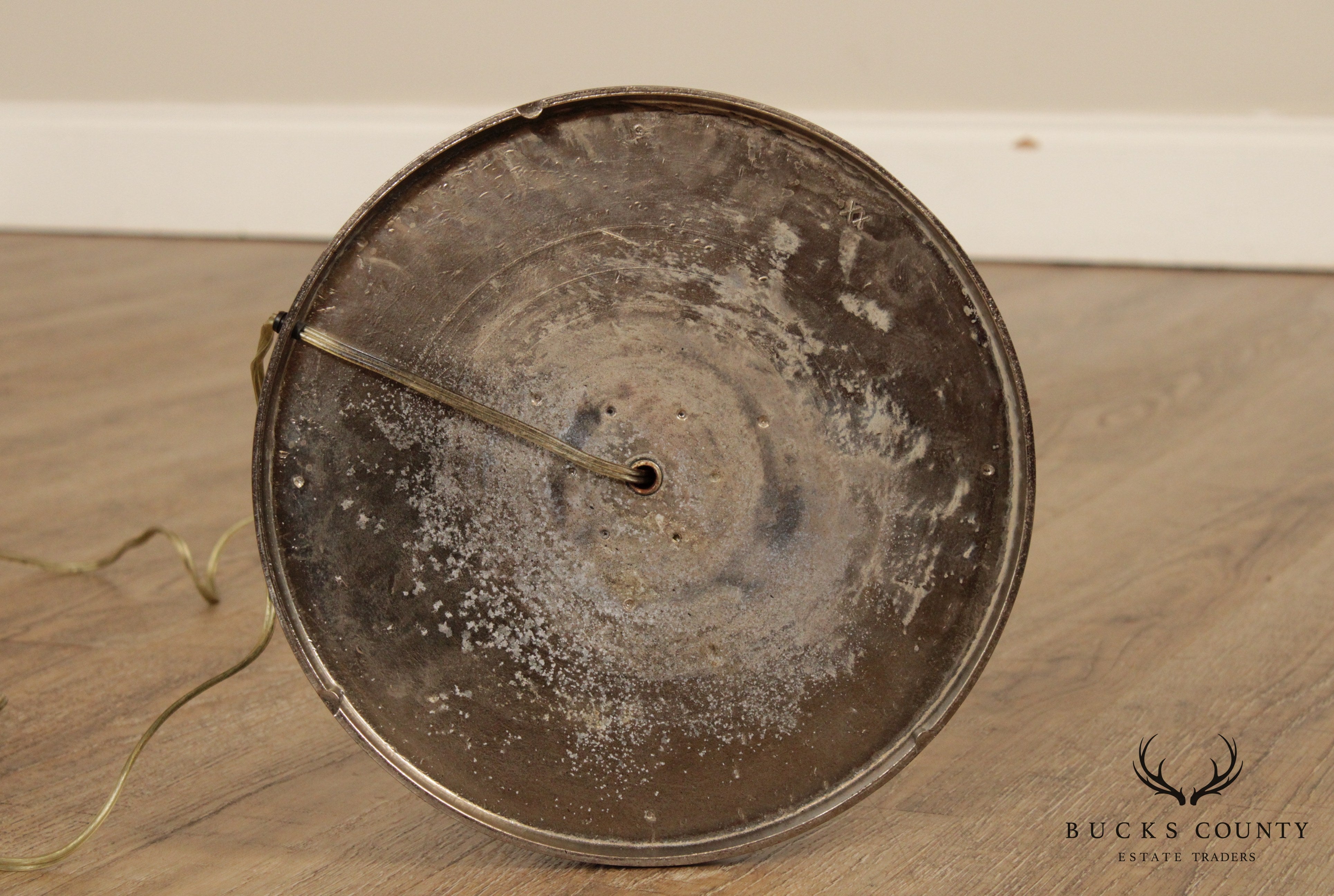 Industrial Style Glass & Brass Floor Lamp