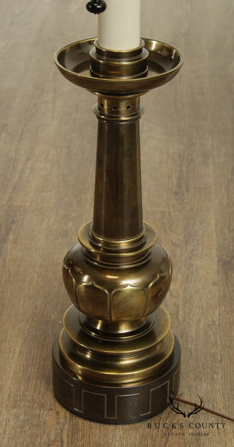 Stiffel Hollywood Regency Vintage Pair Brass Table Lamps